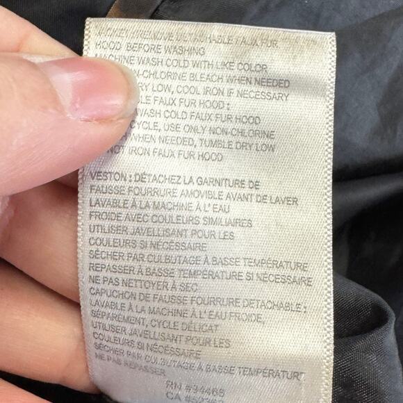 Laundry by Shelli Segal Coat Womens Medium Black Quilted Puffer Midi - Picture 4 of 9